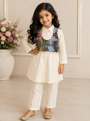 Indo-western Kurta Pant Set with Jacket