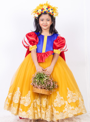 Princess Snow White Gown With Cape