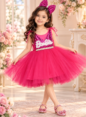Pink Barbie Dress with Hairband