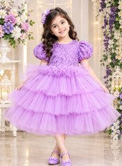 Lavender Ruffled Princess Dress