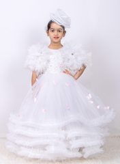 White Princess Gown with Hairband