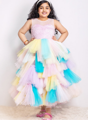 Colorful Flared Dress