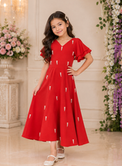 Red Designer Straight Dresses