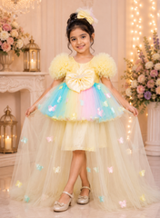 Pastel Colors Butterfly Theme Dress with Wings