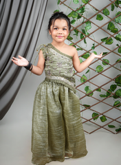 One Shoulder Indo Western Party Dress