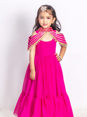 Magenta Pink Multi Styling Anarkali