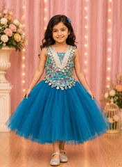 Kids Embroidered Skirt Top