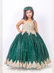Bottle Green Princess Merida Gown
