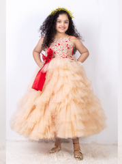 Moana Princess Red and Golden Dress