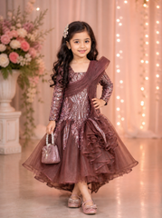 Coffee Brown Mermaid Style Gown