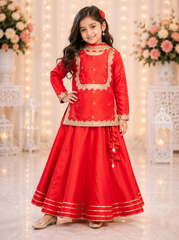 Red Silk Lehenga