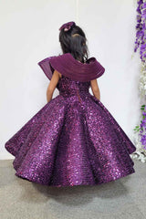 Wine Princess Ball Gown