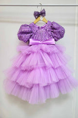 Lavender Ruffled Princess Dress