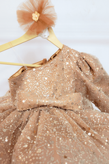 Metallic Gold Heavy Flare Princess Dress