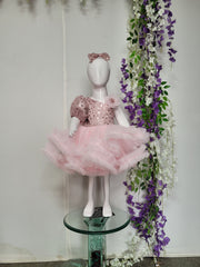 Pastel Pink Shimmer and Net Princess dress