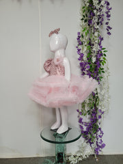 Pastel Pink Shimmer and Net Princess dress
