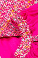Hot Pink Silk Krishna Outfit