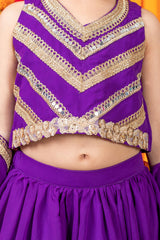 Purple Heavy Lehanga Set