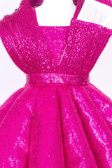 Hot Pink and White Ball Gown