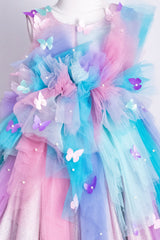 Pastel Pink Butterfly Theme Gown