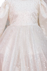 Angel Theme White Dress With Wings And Trail