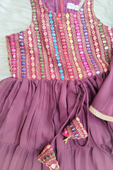 Beautiful Wine Anarkali Set
