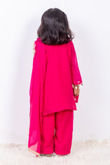 Hot Pink Georgette Ethnic Suit
