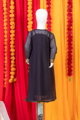 Kids Black Dhoti Coord with Shrug