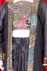 Kids Black Dhoti Coord with Shrug