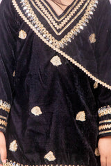 Black Velvet and Brocade Suit