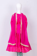 Magenta Pink Silk Lehenga