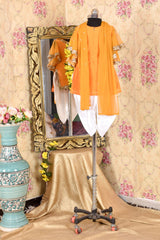 Mustard silk kids patiyala suit