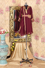 Vine collar Kids Anarkali with dupatta