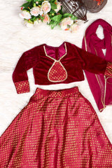 Vine Brocade Lahenga
