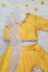 Yellow White Beautiful Lehenga