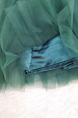 Bottle Green Net Frock