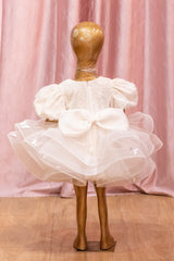 White Layered Net Frock