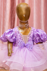 Lavender Layered Net Frock