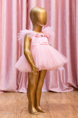 Pink Floral Tulle Frock
