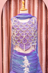 Mermaid Inspired Lavender & Aqua Lehenga Set