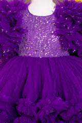 Purple Barbie Dress with Trail