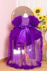 Purple Barbie Dress with Trail