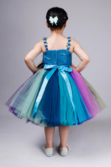 Peacock Theme Short Dress