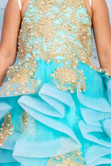 Sky Blue Fairy Tale High Low Dress