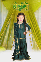 Bottle Green Sharara Set