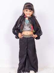 Black Coord Set with Cape Sleeves