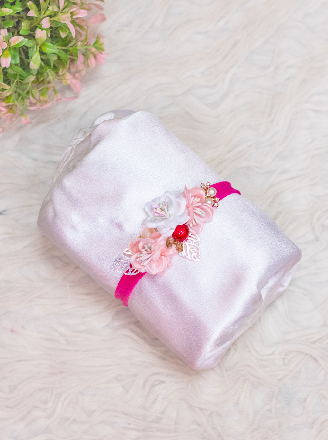 Blush Bloom Floral Headband for Girls