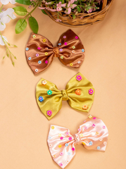 3 Piece Of Bow Hair Clips