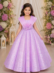 Lavender Zara Sequins Ball Gown