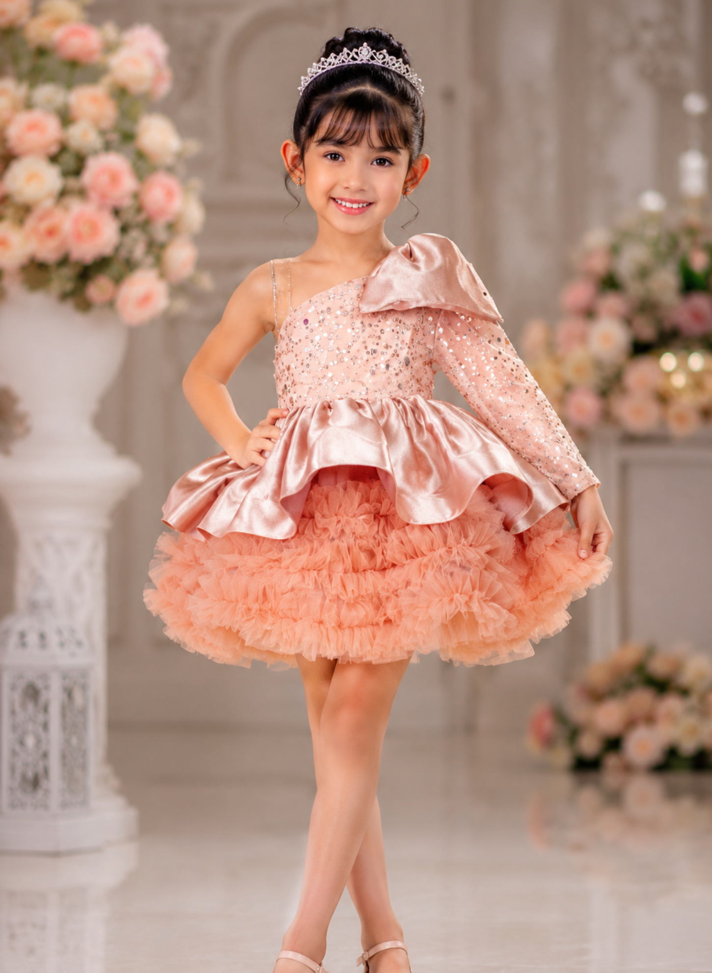Caramel Glow Princess Frock